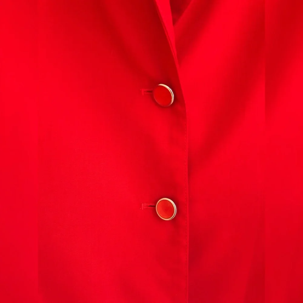 Vintage Red Blazer with Pockets - Picture 5 of 8